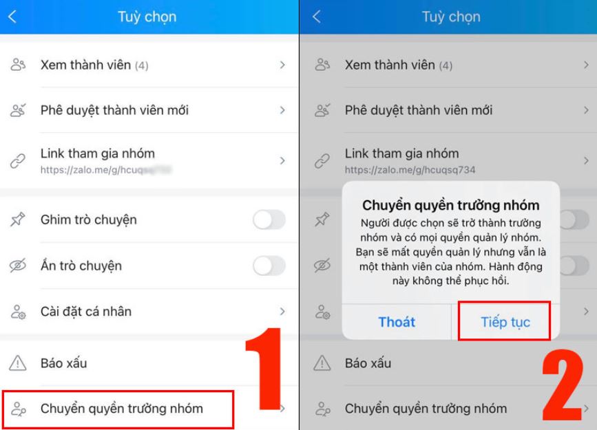 Chuyển quyền admin trưởng nhóm trong Zalo - Khái niệm quyền admin trưởng nhóm trên Zalo Chuyển quyền admin trưởng nhóm trong Zalo - Khái niệm quyền admin trưởng nhóm trên Zalo