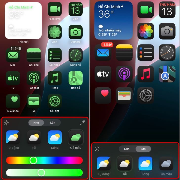 Đổi màu icon ứng dụng trên iOS 18 - Các bước thực hiện đổi màu bằng Tinted Đổi màu icon ứng dụng trên iOS 18 - Các bước thực hiện đổi màu bằng Tinted
