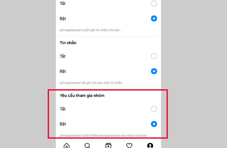 Chặn người lạ thêm vào nhóm trên Instagram - Bước 2: Truy cập phần Tin nhắn và lời mời nhóm Chặn người lạ thêm vào nhóm trên Instagram - Bước 2: Truy cập phần Tin nhắn và lời mời nhóm
