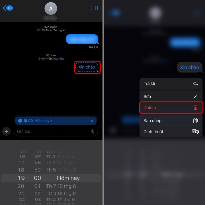 Hẹn giờ gửi tin nhắn trên iOS 18 - Các bước chi tiết sử dụng lịch gửi tin Hẹn giờ gửi tin nhắn trên iOS 18 - Các bước chi tiết sử dụng lịch gửi tin